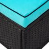 Quality Rattan Wicker Patio Set, U-Shape Sectional Outdoor Furniture Set with Cushions and Accent Pillows