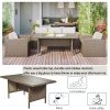 Outdoor Patio Furniture Set 4-Piece Conversation Set Wicker Furniture Sofa Set with Grey Cushions