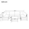 Quality Rattan Wicker Patio Set, U-Shape Sectional Outdoor Furniture Set with Cushions and Accent Pillows