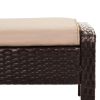 6-Piece Outdoor Patio PE Wicker Rattan Sofa Set Dining Table Set with Removable Cushions and Tempered Glass Tea Table for Backyard, Poolside, Deck