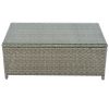 5 Piece Rattan Sectional Seating Group with Cushions and table, Patio Furniture Sets, Outdoor Wicker Sectional